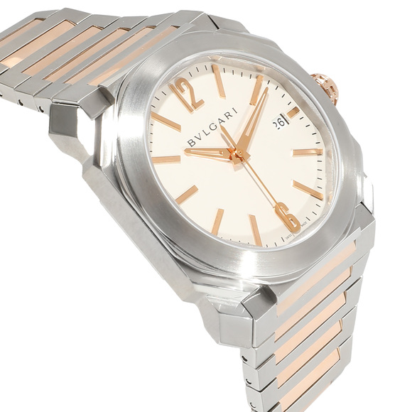 BVLGARI Octo Solotempo BGO 38 S Men's Watch in 18kt Stainless Steel/Rose Gold - Picture 4 of 4